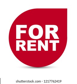 red vector banner for rent