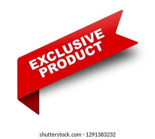 red vector banner ribbon exclusive product