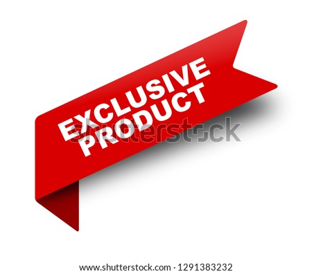 red vector banner ribbon exclusive product