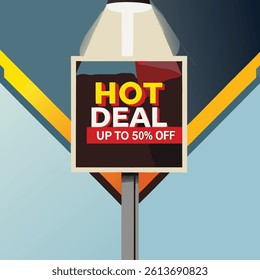 red vector banner ribbon hot deal