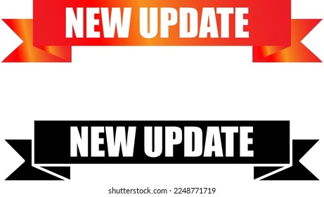 Red Vector Banner Ribbon on white background..eps