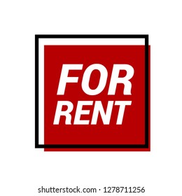 red vector banner ribbon for rent
