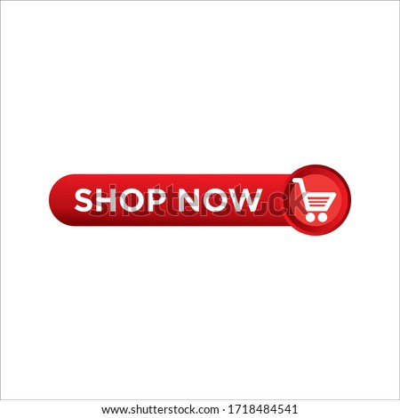 red vector banner ribbon shop now