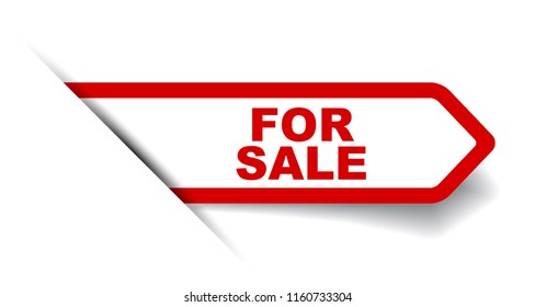 red vector banner for sale