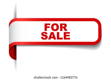 red vector banner for sale