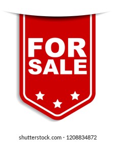 red vector banner for sale
