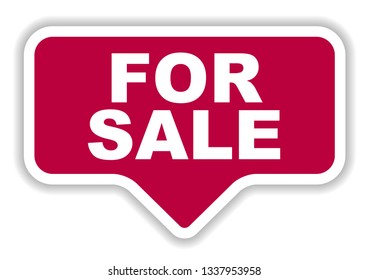 red vector banner for sale