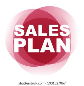 red vector banner sales plan