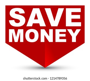 red vector banner save money