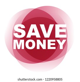 red vector banner save money
