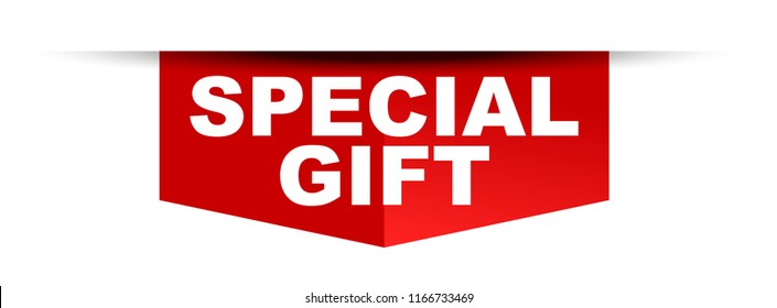 red vector banner special gift