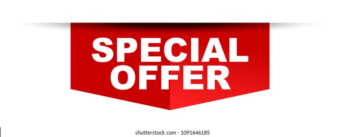 red vector banner special offer