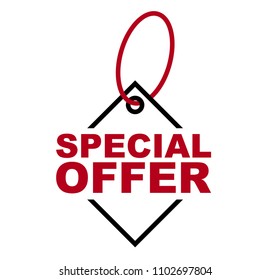 red vector banner special offer