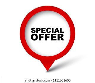 red vector banner special offer