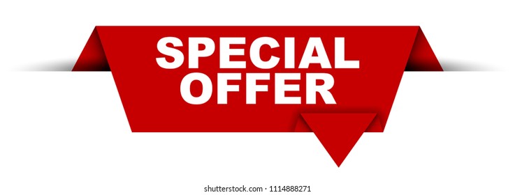 red vector banner special offer