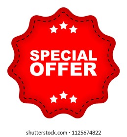 red vector banner special offer