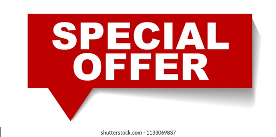 red vector banner special offer