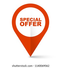 red vector banner special offer