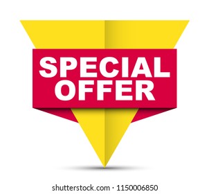 red vector banner special offer