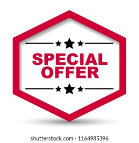 red vector banner special offer