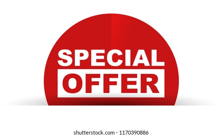 red vector banner special offer