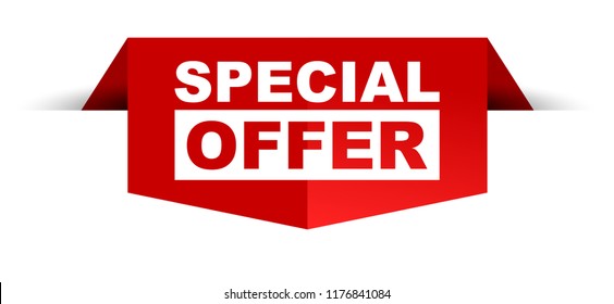 red vector banner special offer