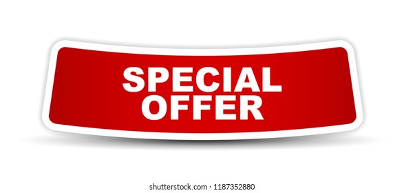 red vector banner special offer