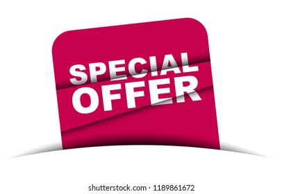 red vector banner special offer