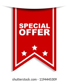 red vector banner special offer