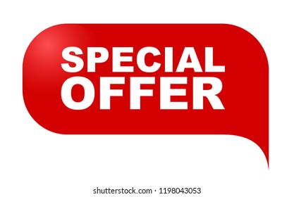 red vector banner special offer