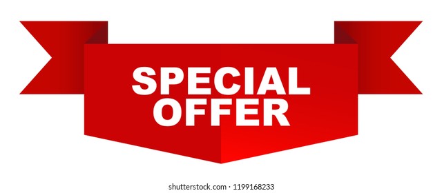 red vector banner special offer