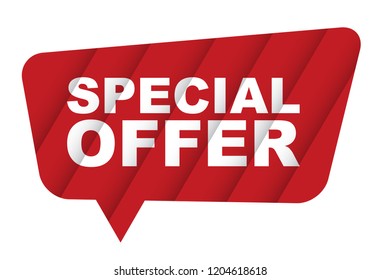 red vector banner special offer