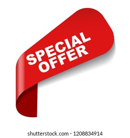 red vector banner special offer