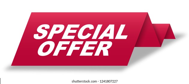 red vector banner special offer
