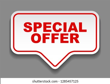 red vector banner special offer