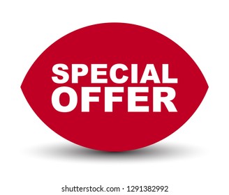 red vector banner special offer