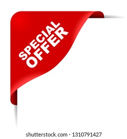 red vector banner special offer