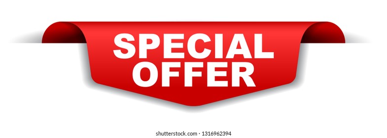 Red Vector Banner Special Offer