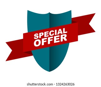 red vector banner special offer