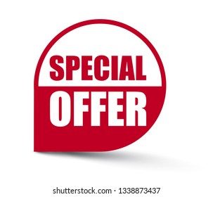 red vector banner special offer