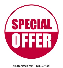 red vector banner special offer