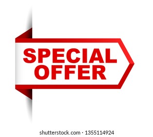 red vector banner special offer