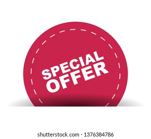 red vector banner special offer
