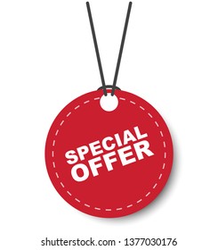 red vector banner special offer