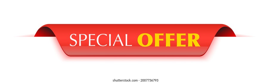 red vector banner special offer.