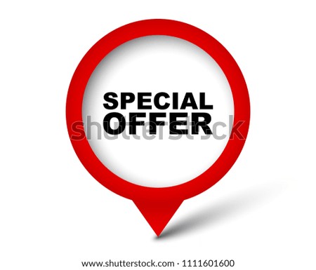red vector banner special offer