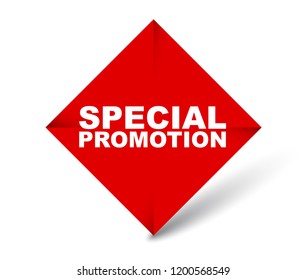 red vector banner special promotion