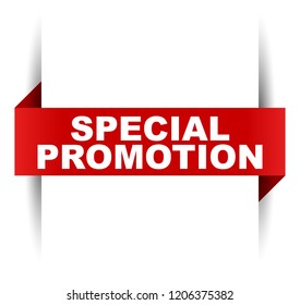 red vector banner special promotion