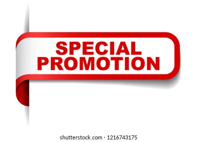 red vector banner special promotion