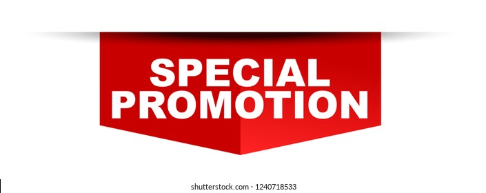 red vector banner special promotion